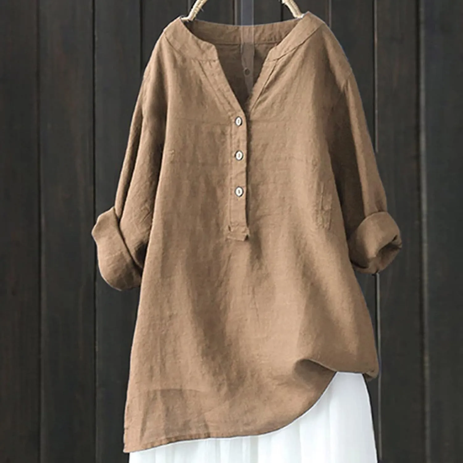 Womens Short Sleeve Cotton Linen Shirt Casual Crewneck Soft T Shirt Floral Loose Fit Summer Tee Tops
