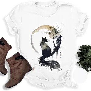 Women's Short Sleeve T Shirts Graphic Tees Crewneck Casual Loose 2025 Summer Boho Tops