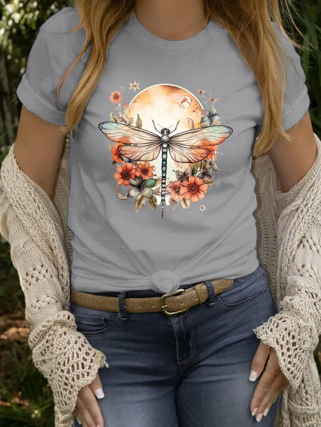 Women's Short Sleeve T Shirts Graphic Tees Crewneck Casual Loose 2025 Summer Boho Tops