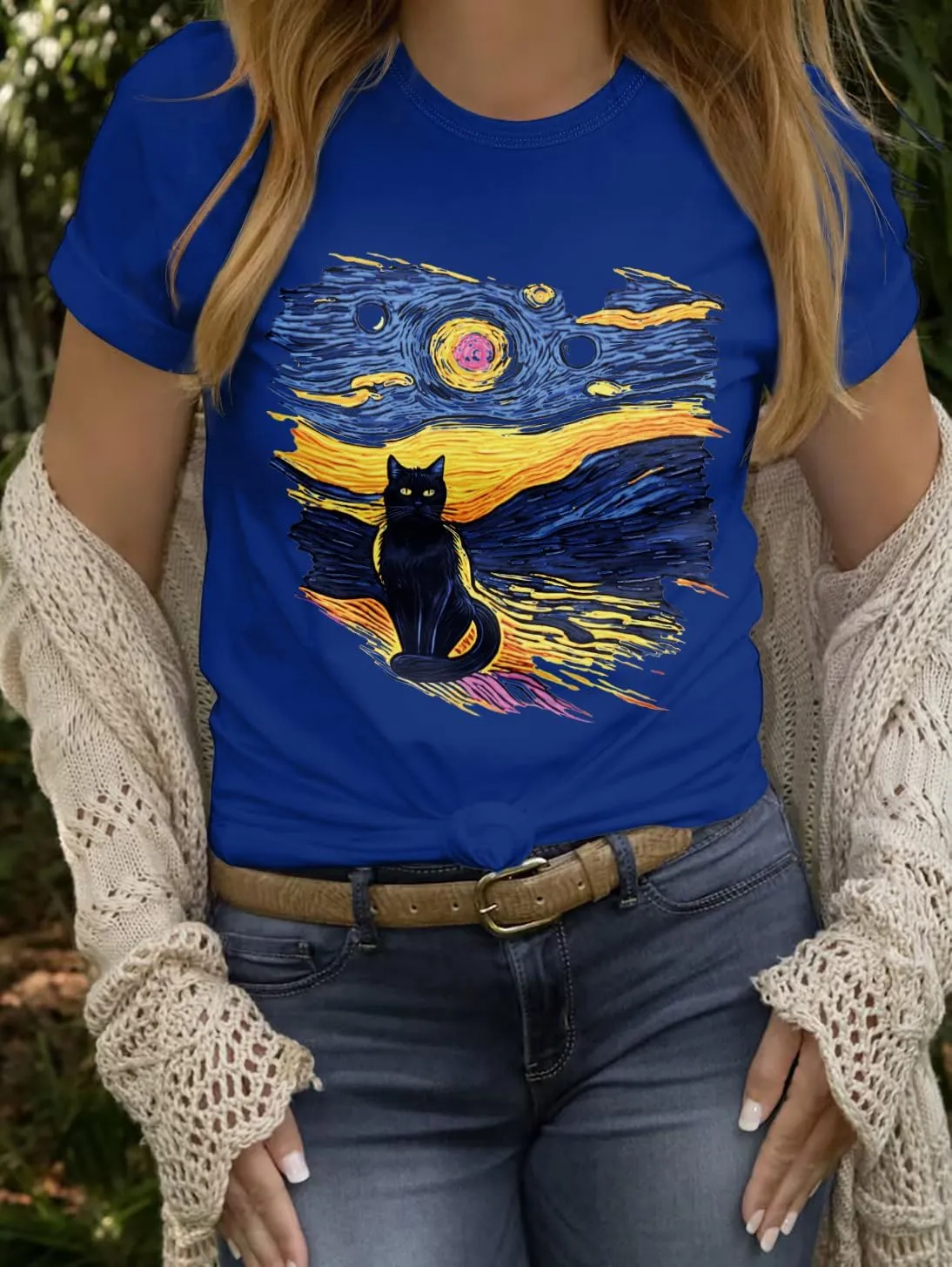 Women's Short Sleeve T Shirts Graphic Tees Crewneck Casual Loose 2025 Summer Boho Tops