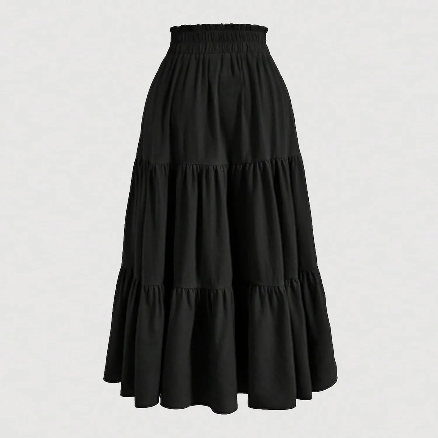 Women's Skirts Women's Summer Comfy Tiered Elastic High Waisted Skirts Casual Floral Print A Line Skirt