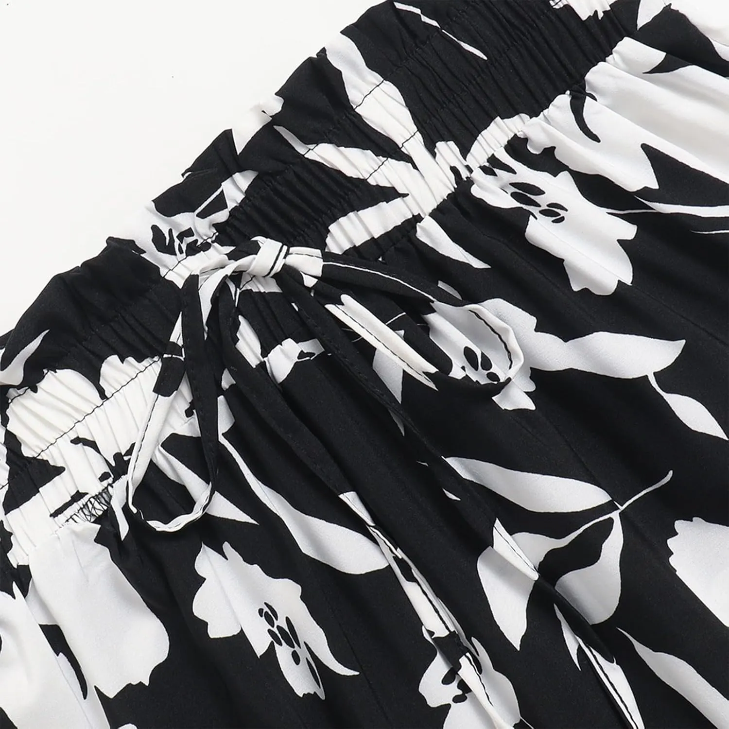 Women's Skirts Women's Summer Comfy Tiered Elastic High Waisted Skirts Casual Floral Print A Line Skirt
