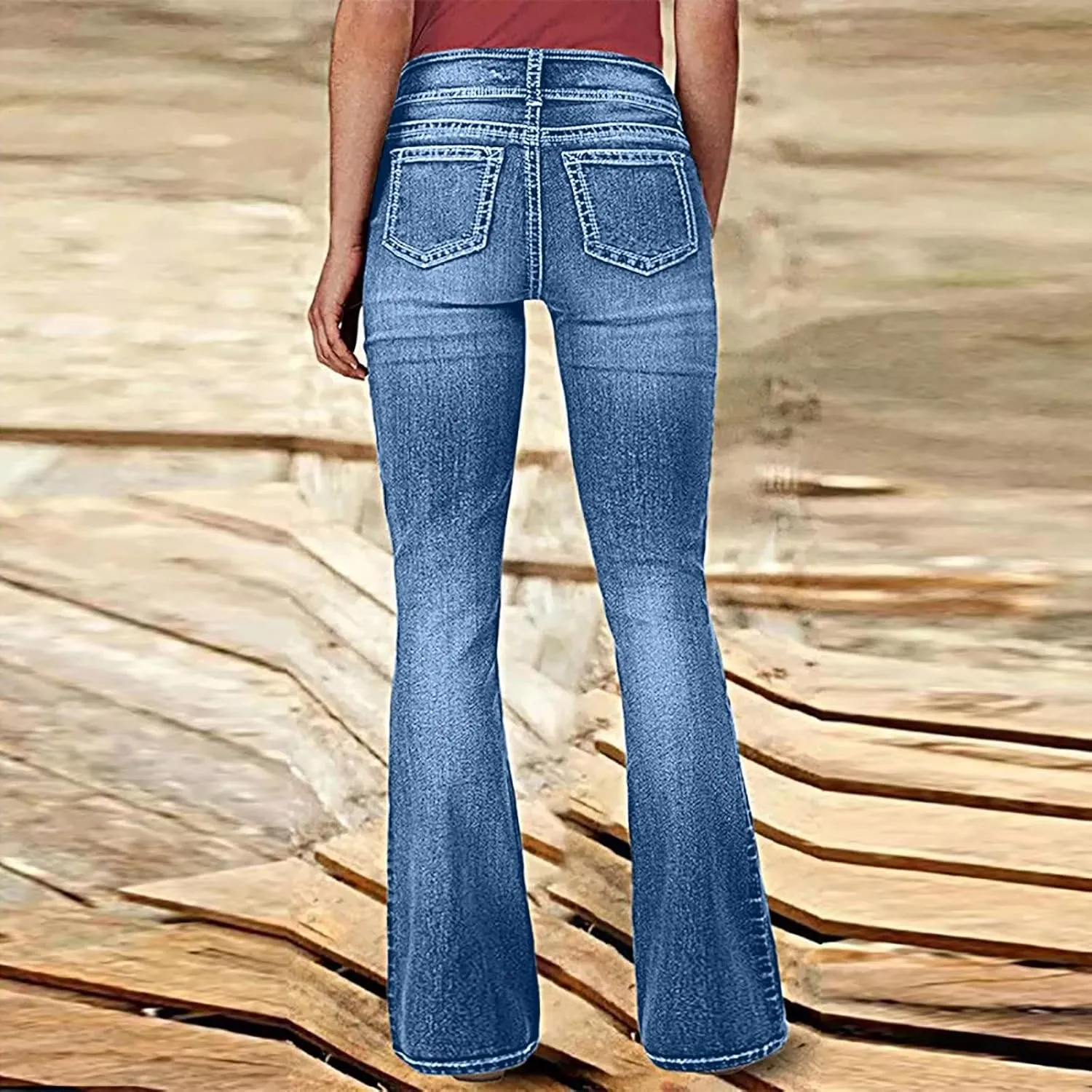 Womens Slimming Skinny Jeans Stretch Buttons High Waisted Comfortable Lounge Denim Fall 2024 Flattering Flared Jeans