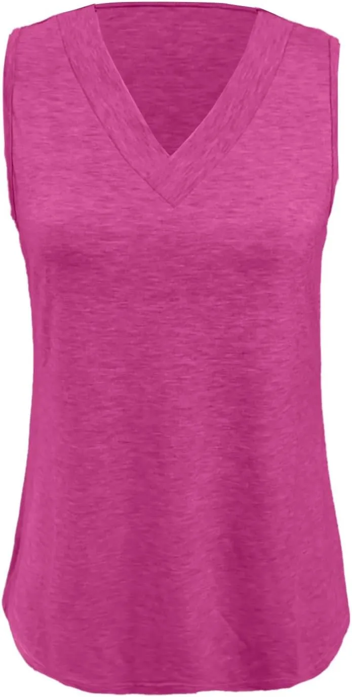 Women's Tank Top 2025 Sleeveless Summer Vacation Beach Fashion Tee Shirt Loose Comfy Casual Flowy Shirts
