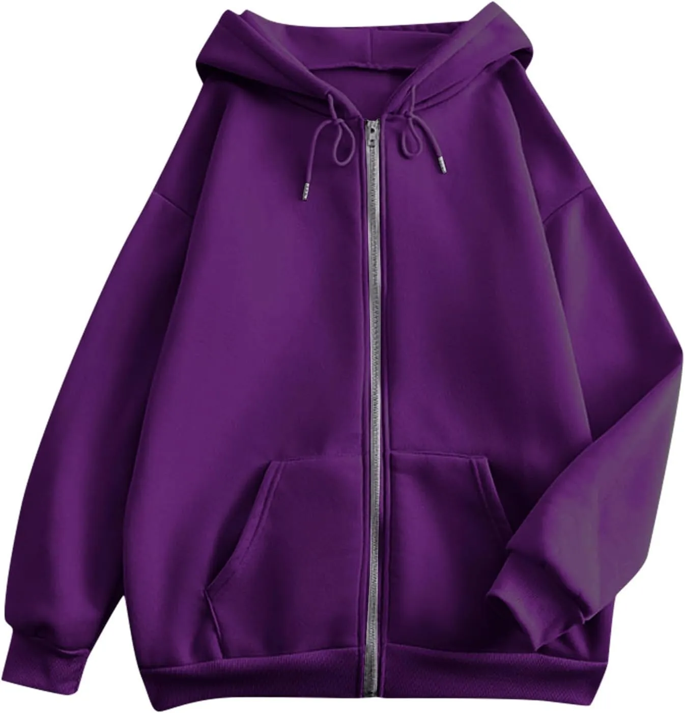 Womens Zip Up Hoodies 2024 Causal Lightweight Hooded Sweatshirt Long Sleeve Jackets Fall Outfits With Pockets