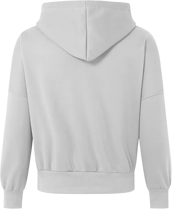 Womens Zip Up Hoodies Cropped Sweatshirts Casual Fleece Jackets Hooded Y2k Top Fall Outfits Clothes