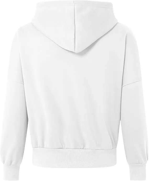 Womens Zip Up Hoodies Cropped Sweatshirts Casual Fleece Jackets Hooded Y2k Top Fall Outfits Clothes