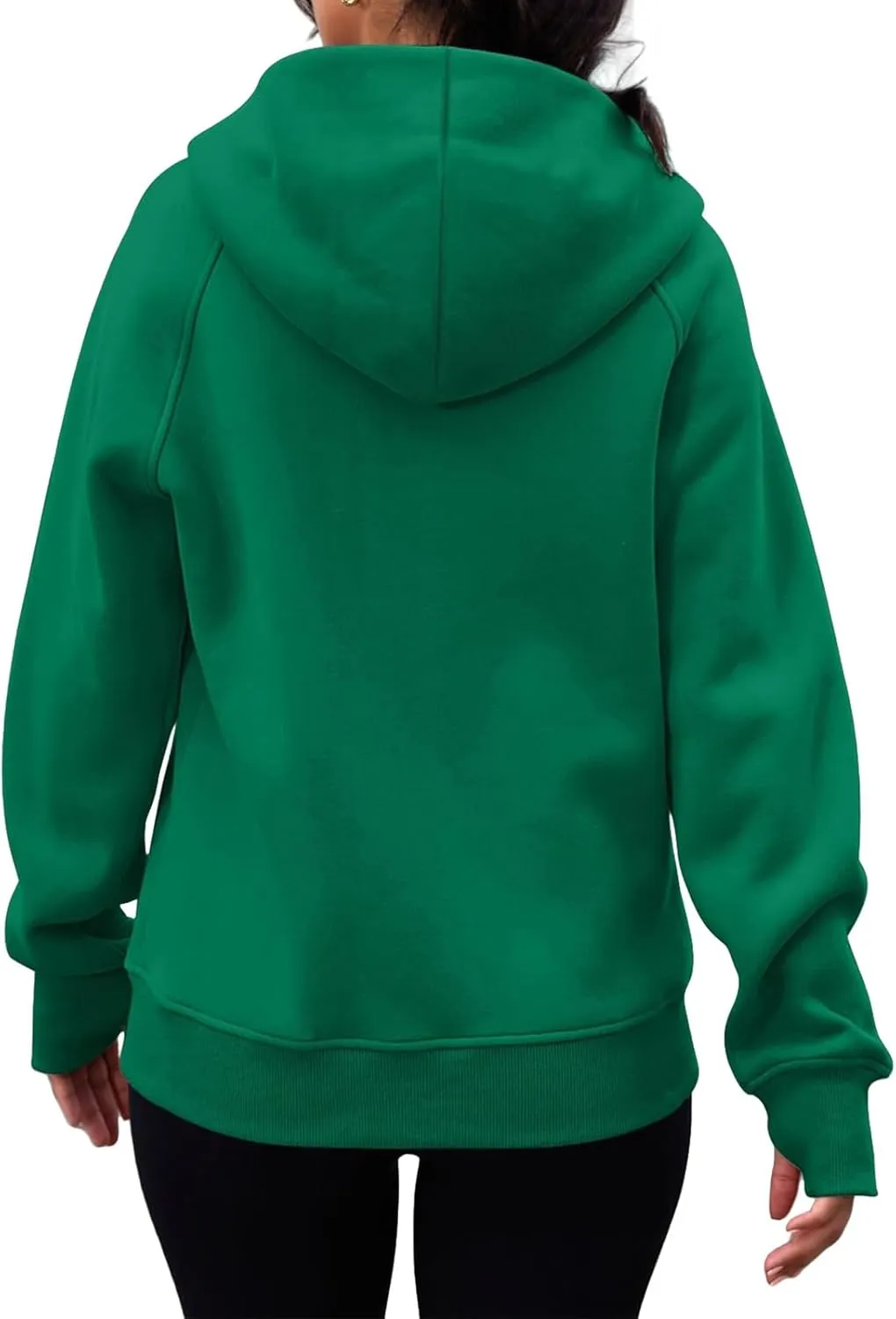 Womens Zip Up Hoodies Fleece Cropped Hooded Sweatshirts Long Sleeve Coat Outfit Teens Preppy Clothes