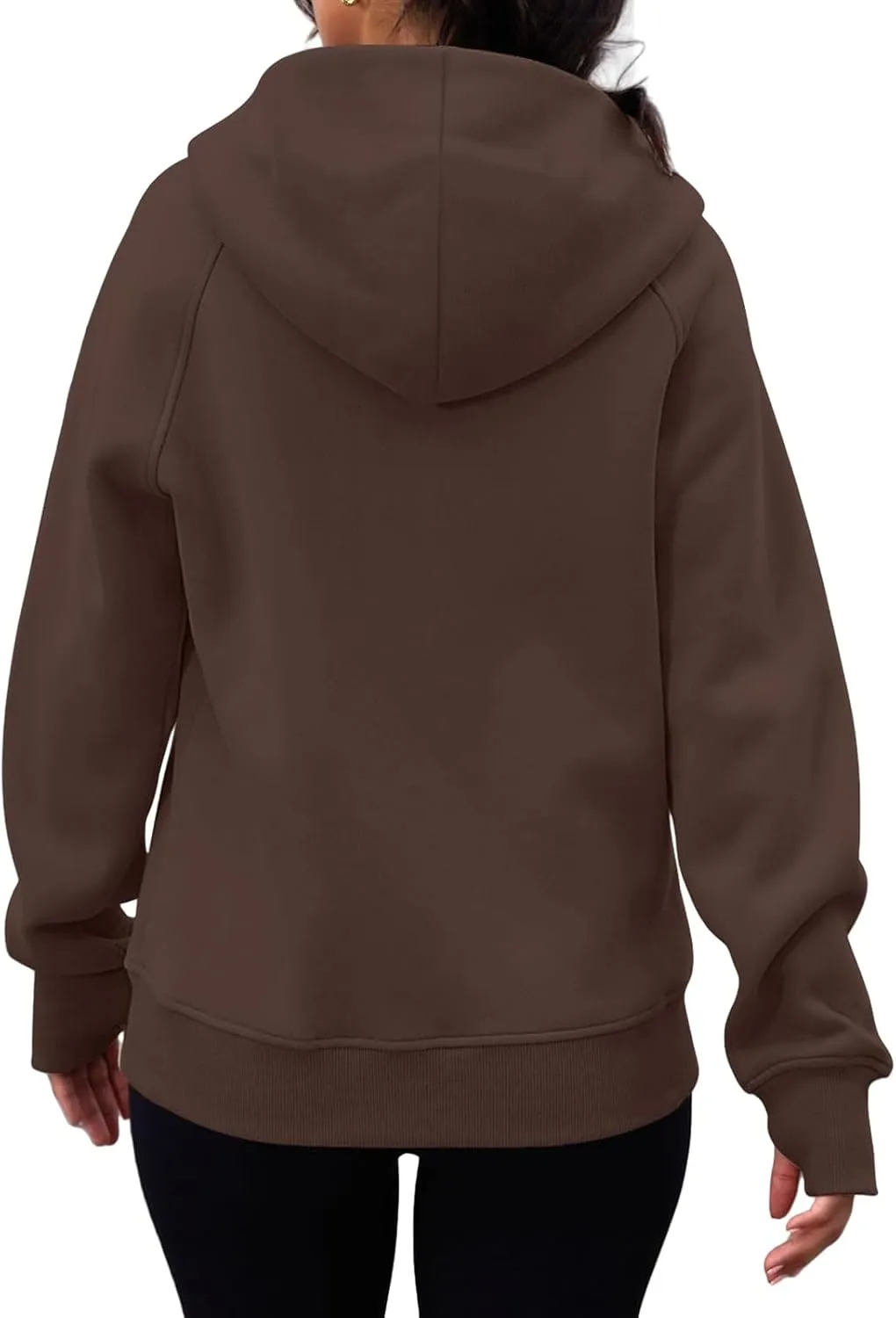 Womens Zip Up Hoodies Fleece Cropped Hooded Sweatshirts Long Sleeve Coat Outfit Teens Preppy Clothes