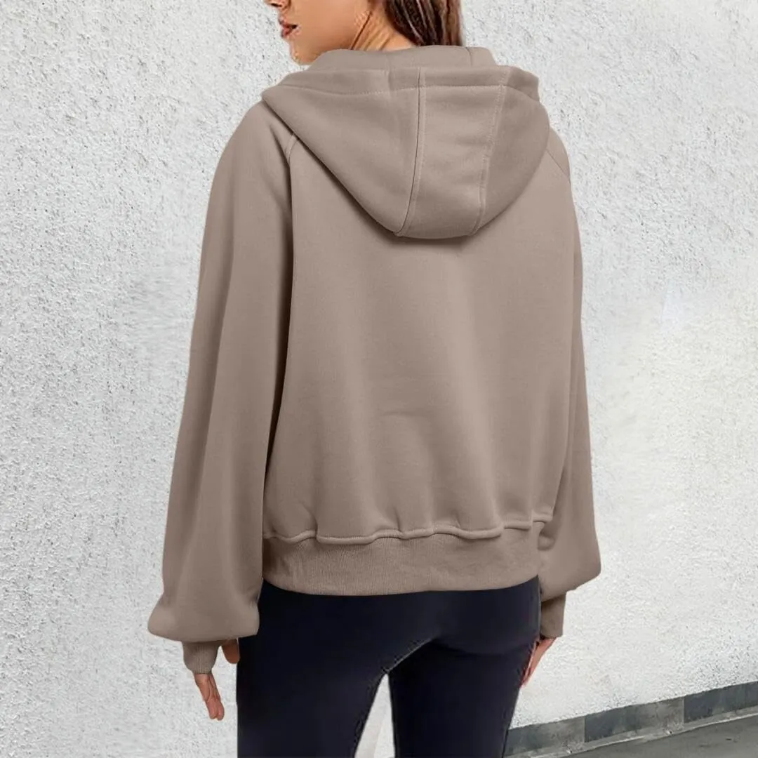 Womens Zip Up Hoodies Fleece Jackets Oversized Sweatshirts Fall Fashion Outfits 2024 Sweaters Winter Clothes