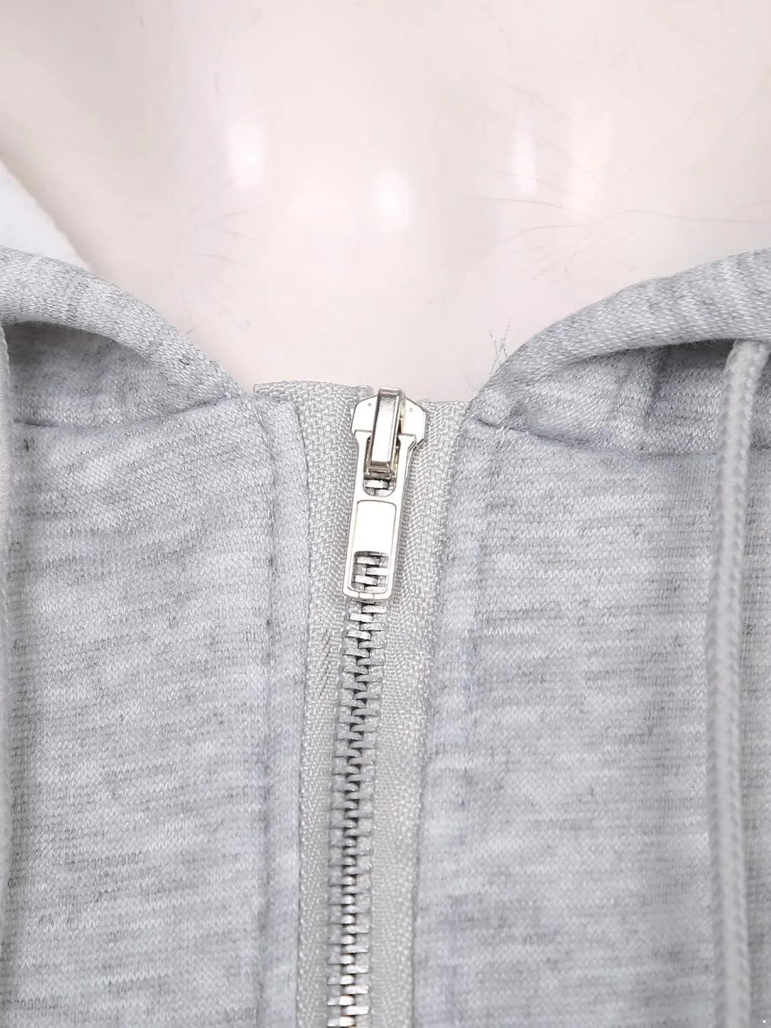 Women's Zip Up Hoodies Fleece-Lined Cropped Long Sleeve Sweatshirts with Pockets Casual Cropped Hoodie