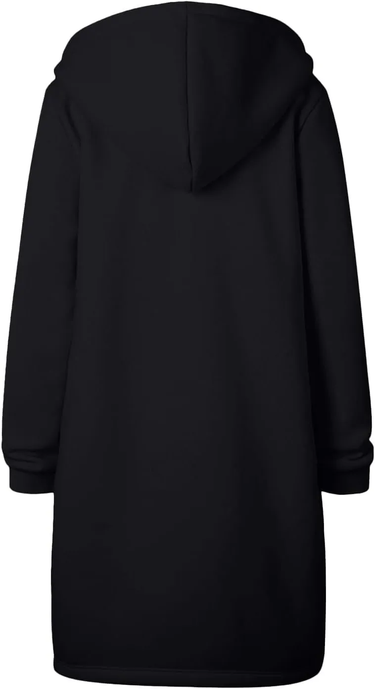 Womens Zip Up Hoodies Long Sleeve Fall Lightweight Hooded Sweatshirt Oversized Fleece Jacket With Pockets