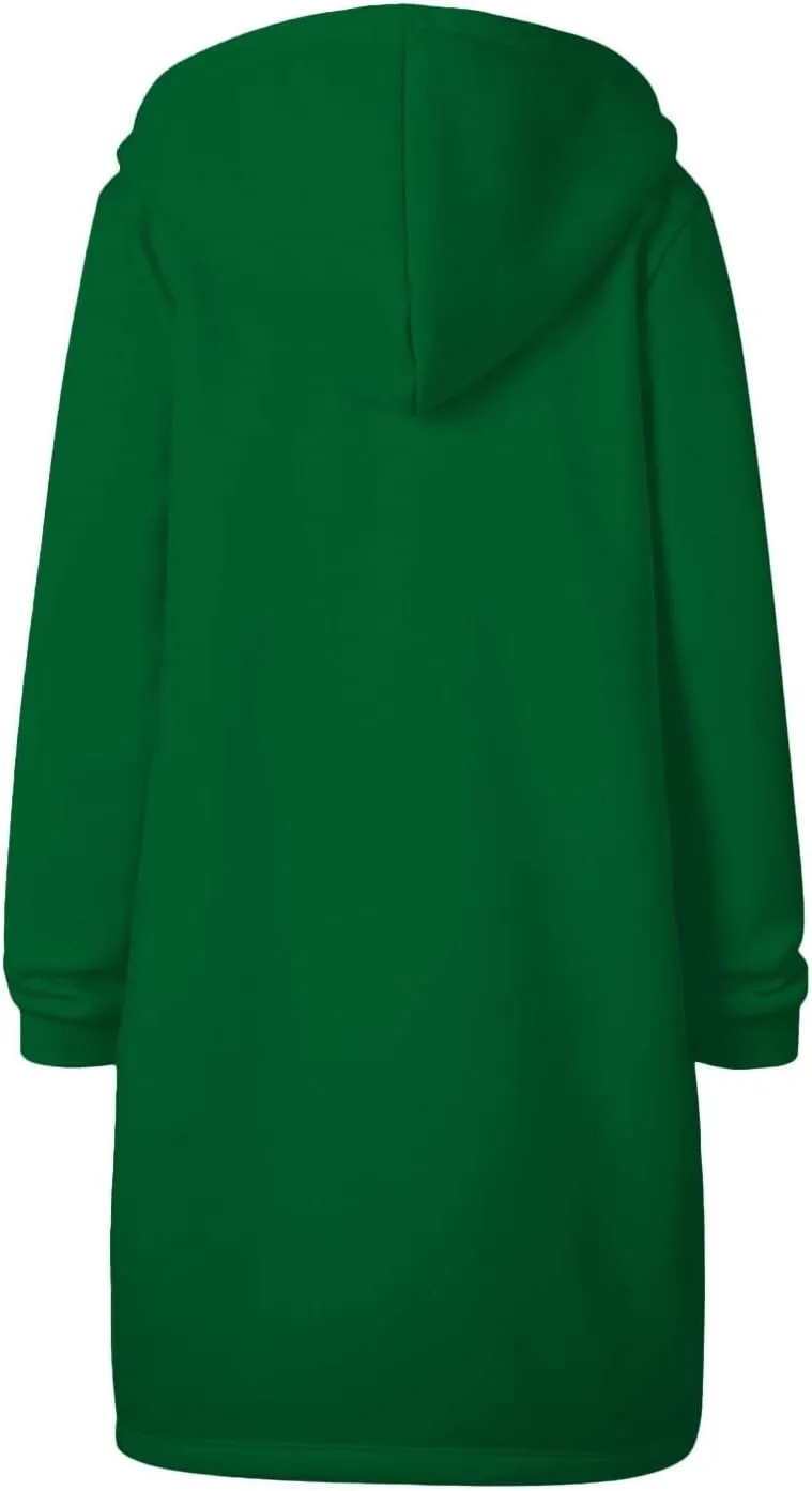 Womens Zip Up Hoodies Long Sleeve Fall Lightweight Hooded Sweatshirt Oversized Fleece Jacket With Pockets