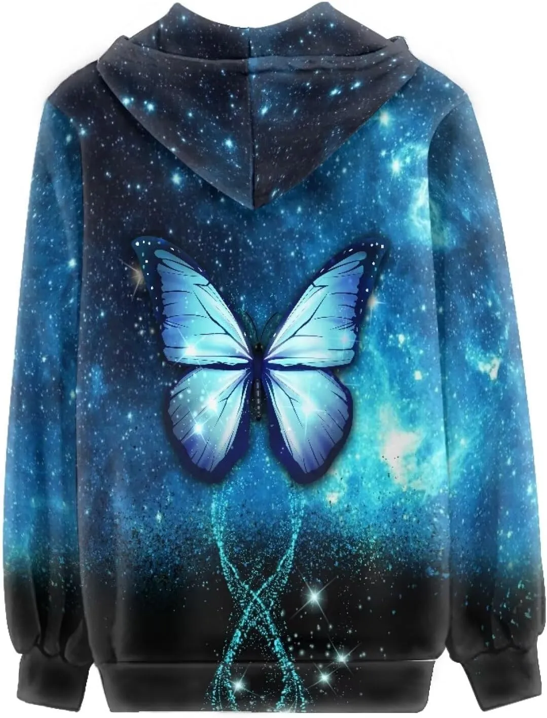 Womens Zip Up Hoodies Long Sleeve Hooded Sweatshirts 2024 Outfits Casual Drawstring Jacket with Pockets
