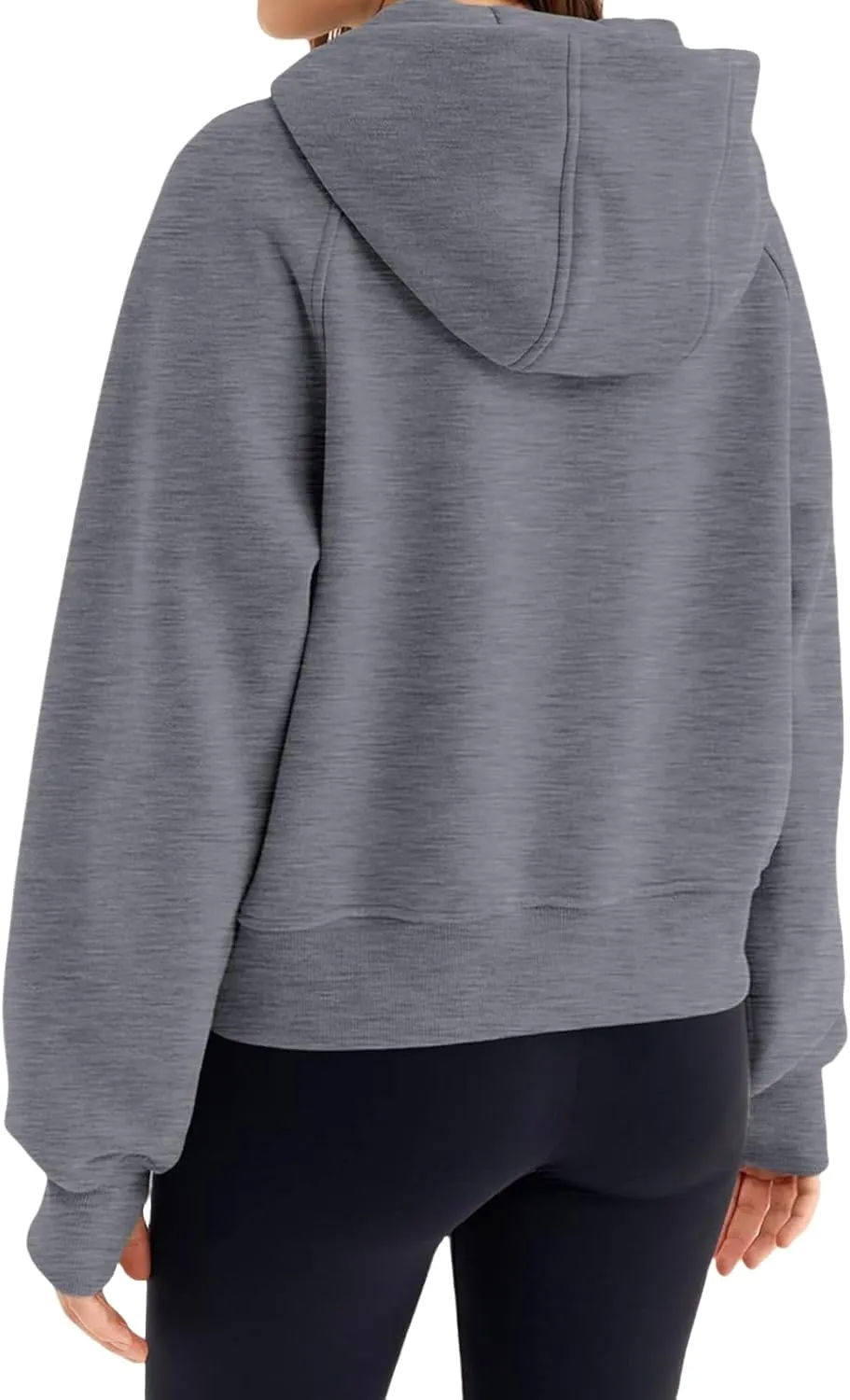 Womens Zip Up Hoodies Oversized Cropped Fleece Jackets Casual Loose Sweatshirts Fall Outfits Winter Clothes