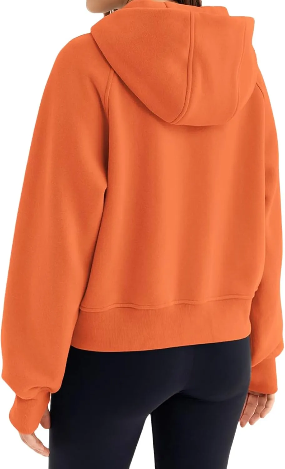 Womens Zip Up Hoodies Oversized Cropped Fleece Jackets Casual Loose Sweatshirts Fall Outfits Winter Clothes