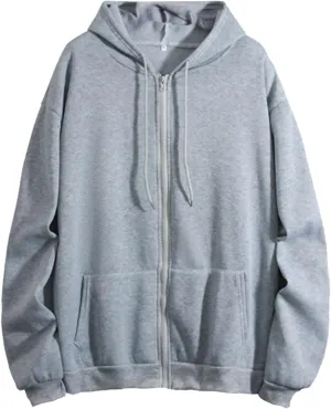 Womens Zip Up Hoodies Oversized Sweatshirt Long Sleeve Fleece Coat Workout Y2k Sweatshirts 2024 Fall Trendy