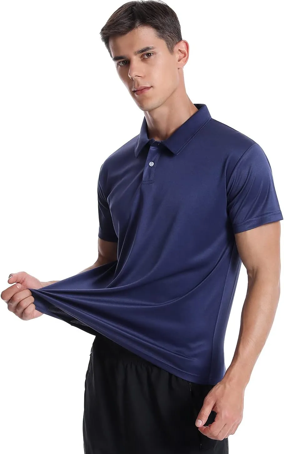 Xelky Men's Polo Shirts Quick Dry Short Sleeve Golf Athletic Shirt Moisture Wicking Casual Work Collared Polos 4 Pack