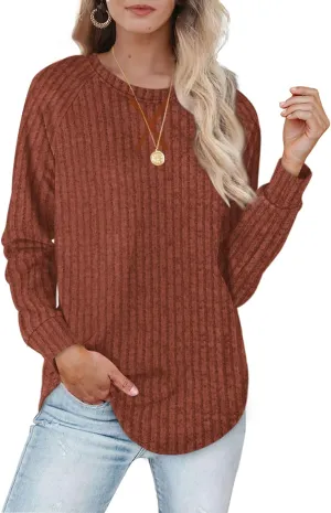 XIEERDUO Womens Sweatshirts Crewneck Loose Fitting Tops For Women Long Sleeve Shirts Pullover