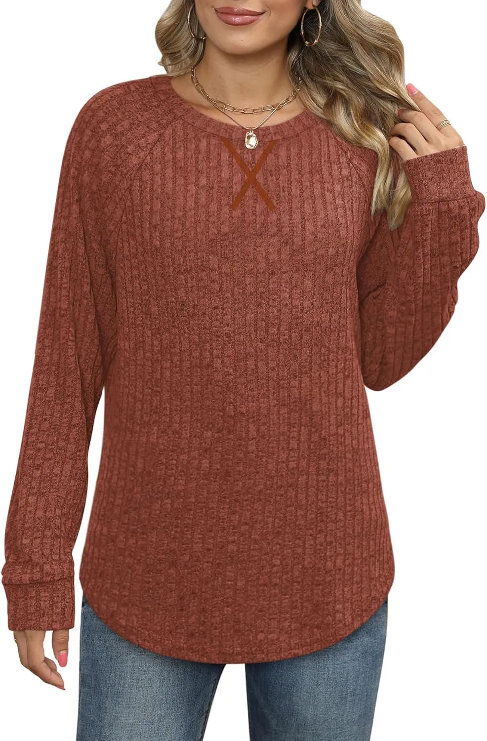XIEERDUO Womens Sweatshirts Crewneck Loose Fitting Tops For Women Long Sleeve Shirts Pullover