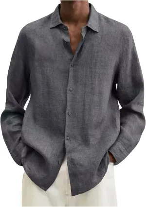 Ymosrh Men Fitness Clothes Spring Summer Men's Casual Cotton Linen Solid Color Short Sleeve Shirts Loose T-Shirts