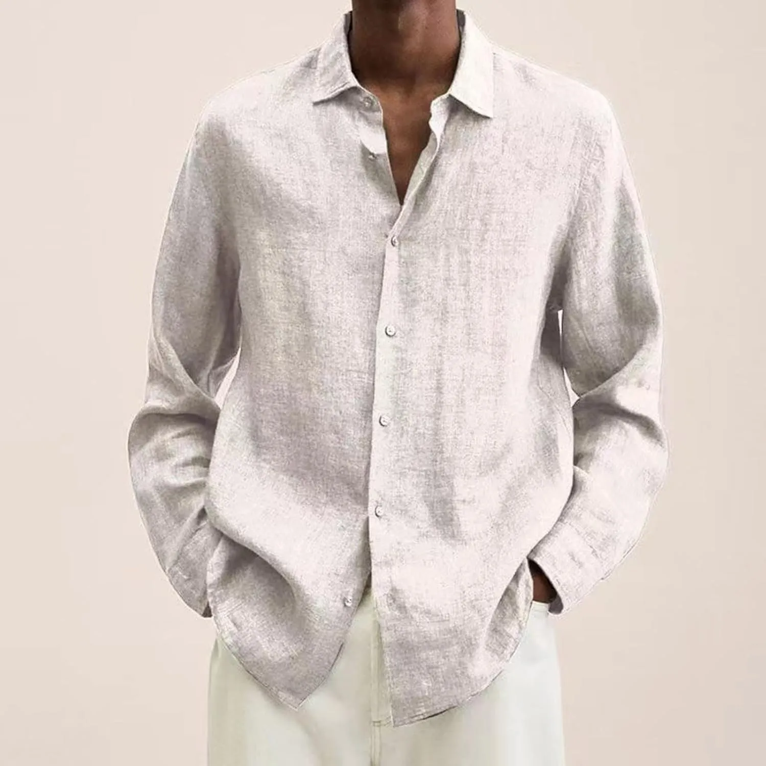 Ymosrh Men Fitness Clothes Spring Summer Men's Casual Cotton Linen Solid Color Short Sleeve Shirts Loose T-Shirts