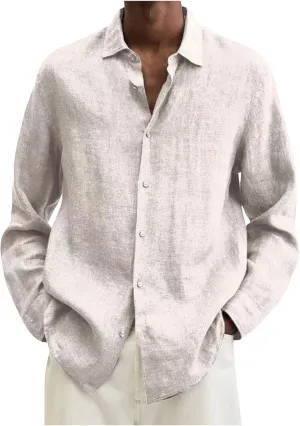 Ymosrh Men Fitness Clothes Spring Summer Men's Casual Cotton Linen Solid Color Short Sleeve Shirts Loose T-Shirts
