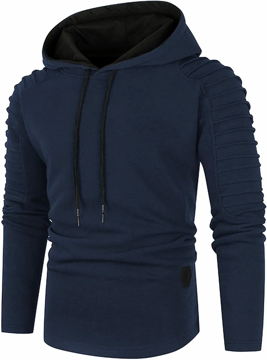 Ymosrh Men's Fashion Hoodies Sleeve Hooded Pullover Casual Workout Athletic Hoodie Sweatshirt Drawstring Sweatshirts, M-2XL