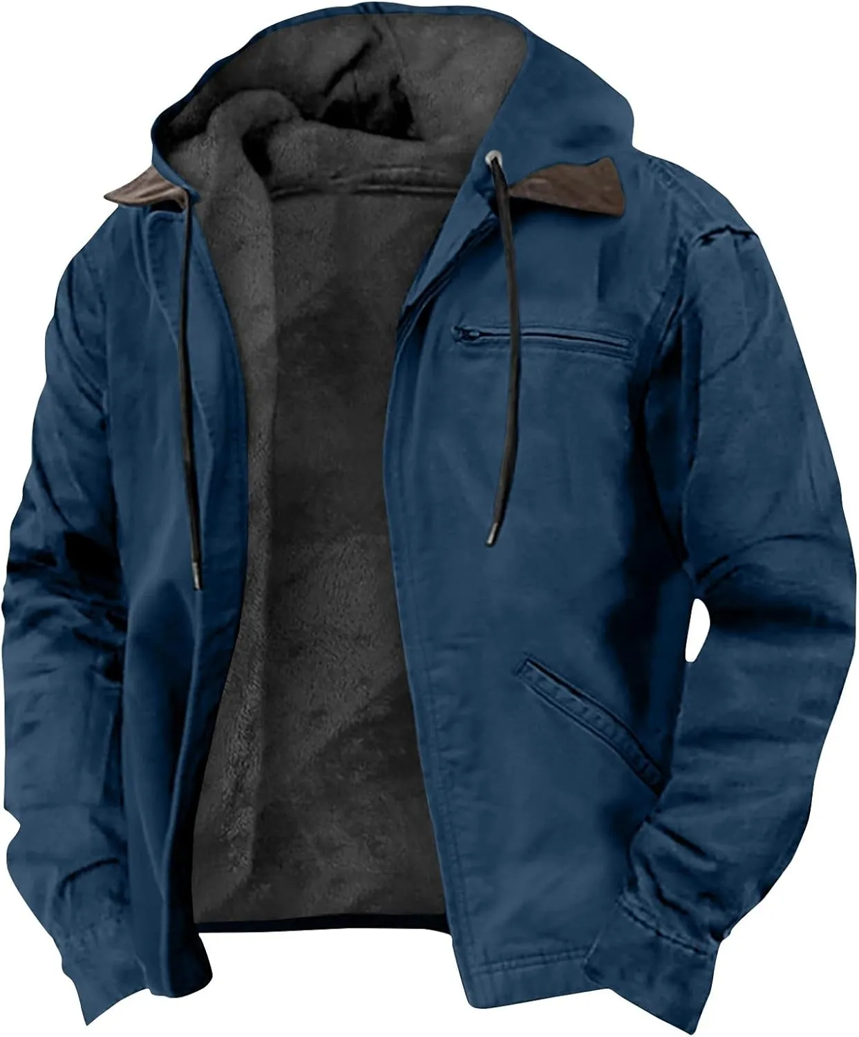Ymosrh Men's Hoodies Jackets Zip Up Hoodie Sweatshirt with Pocket Long Sleeve Fashion Gym Athletic Workout Hoodies, S-8XL