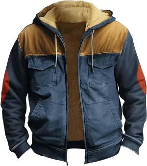 Ymosrh Men's Sweatshirt Fleece Hoodie Zip Up Fall Winter Solid Pullover Sweatshirt Casual Jacket Coat Hoodies, S-5XL
