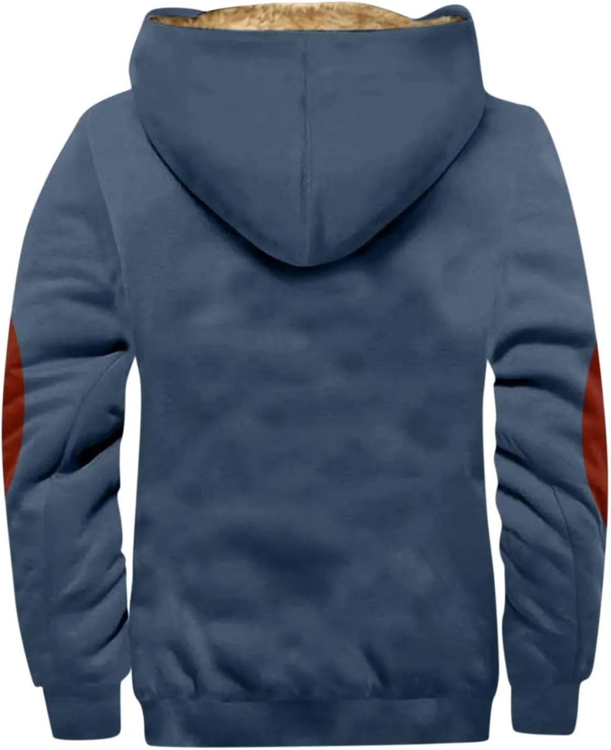 Ymosrh Men's Sweatshirt Fleece Hoodie Zip Up Fall Winter Solid Pullover Sweatshirt Casual Jacket Coat Hoodies, S-5XL