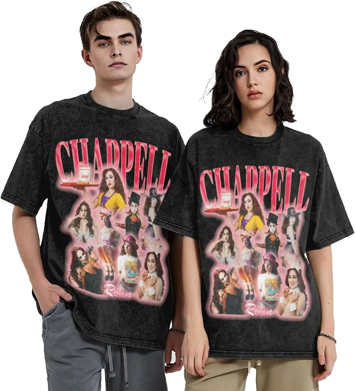 Youth & Adult Men Short-Sleeve T Shirts, Retro Oversized Crew Neck Top T Shirt