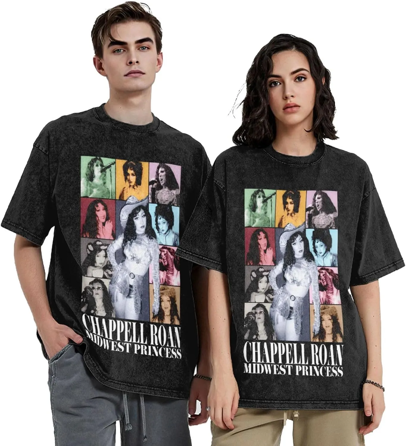 Youth & Adult Men Short-Sleeve T Shirts, Retro Oversized Crew Neck Top T Shirt