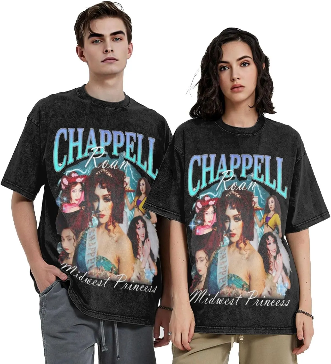 Youth & Adult Men Short-Sleeve T Shirts, Retro Oversized Crew Neck Top T Shirt
