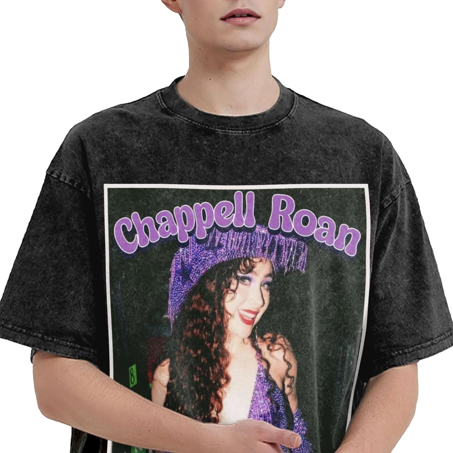Youth & Adult Men Short-Sleeve T Shirts, Retro Oversized Crew Neck Top T Shirt