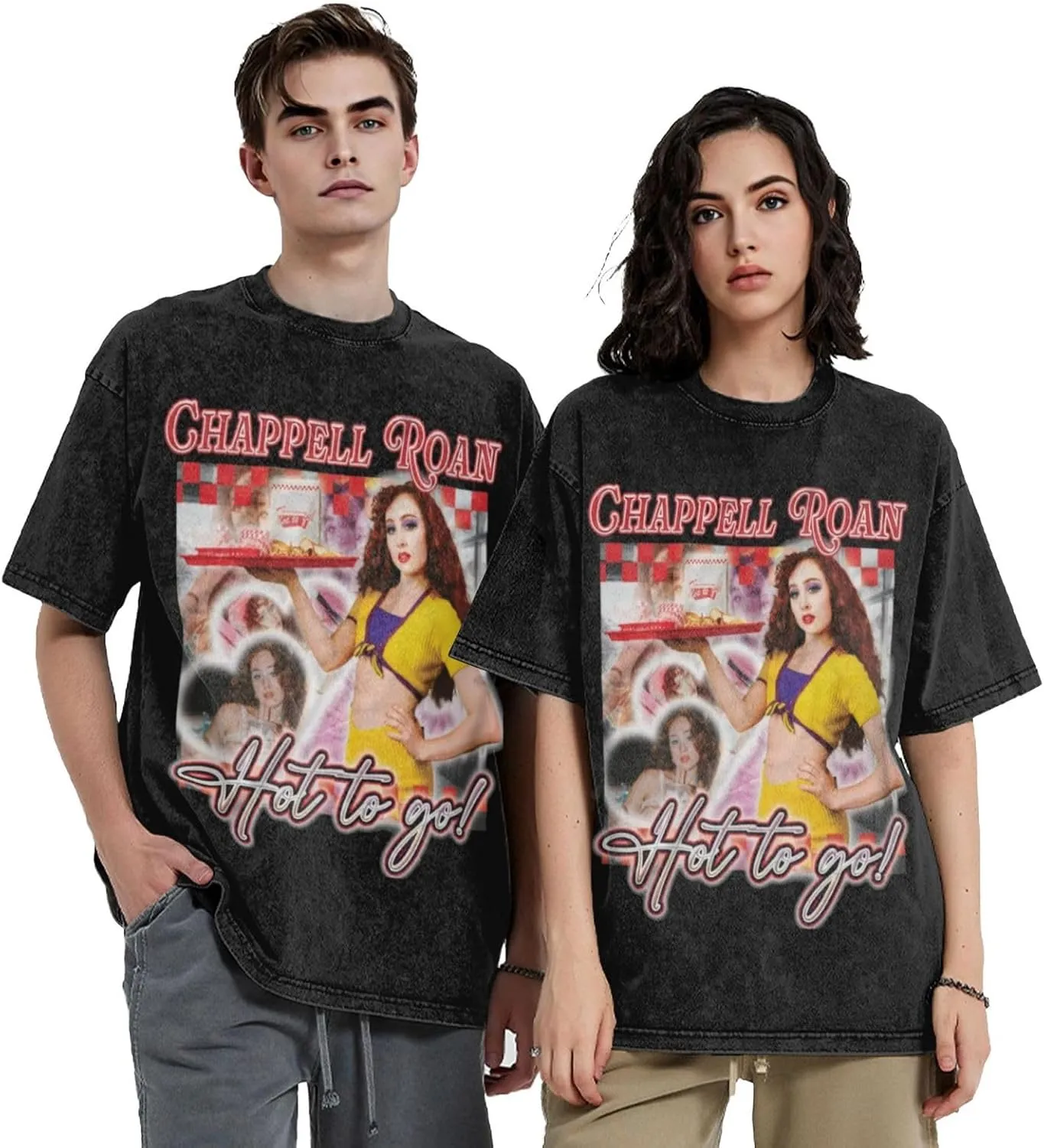 Youth & Adult Men Short-Sleeve T Shirts, Retro Oversized Crew Neck Top T Shirt