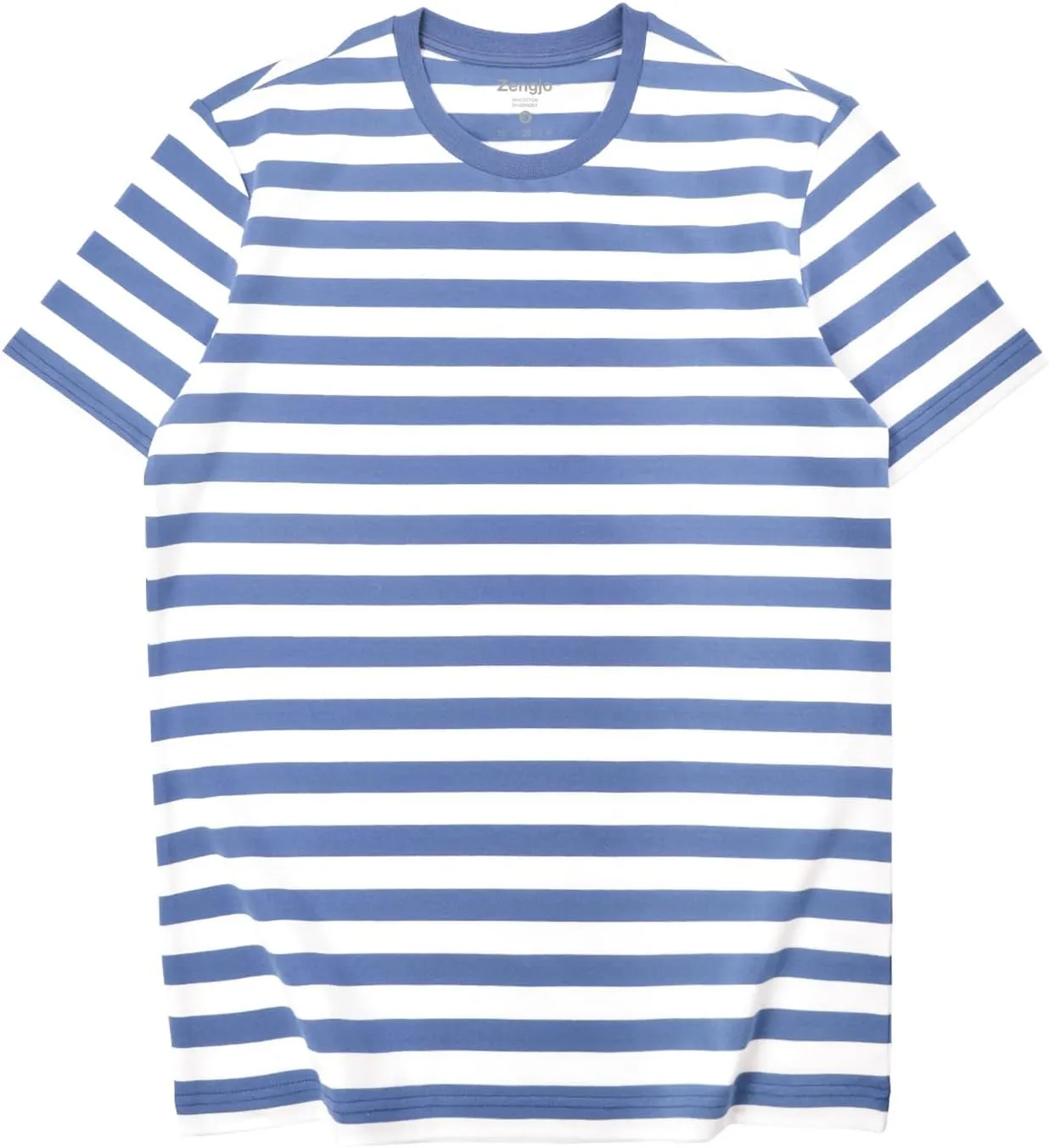 Zengjo Mens Striped Shirt Short Sleeve T-Shirts