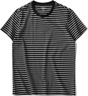 Zengjo Mens Striped Shirt Short Sleeve T-Shirts