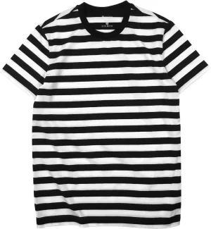 Zengjo Mens Striped Shirt Short Sleeve T-Shirts