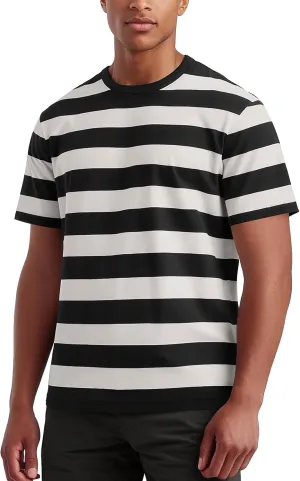 Zengjo Mens Striped Shirt Short Sleeve T-Shirts