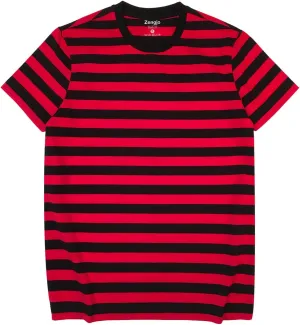 Zengjo Mens Striped Shirt Short Sleeve T-Shirts