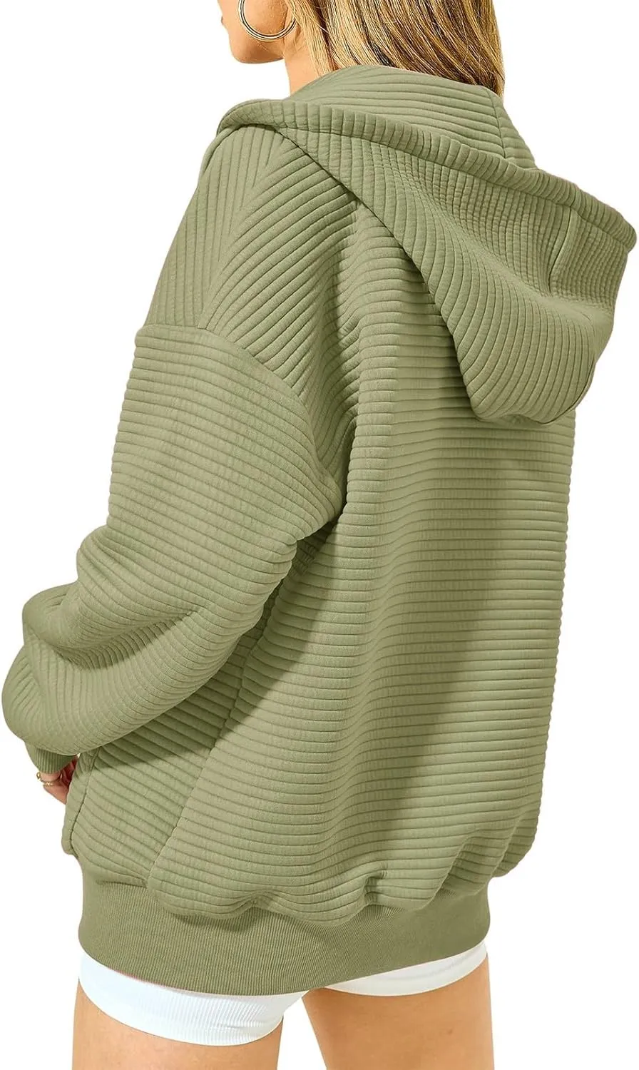 Zip Up Hoodie Women Sweatshirts for Women Y2K Quilted Jackets Hoodies Oversized Winter Fall Outfits Casual Fashion Top
